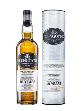 La bouteille de Glengoyne 10 ans et son tube