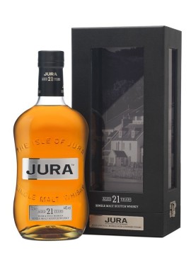 La bouteille de Jura 21 ans et son coffret.