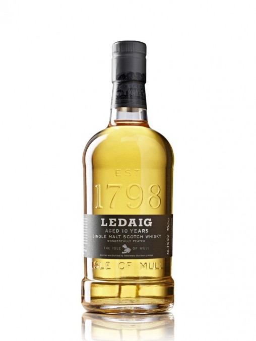 La bouteille de Ledaig 10 ans.