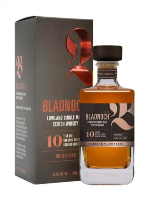 La bouteille de Bladnoch 10 ans et son étui