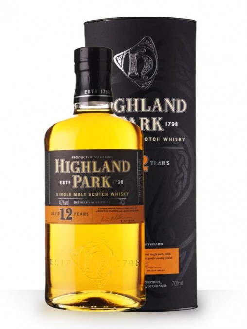 La bouteille de Highland Park 12 ans et son étui
