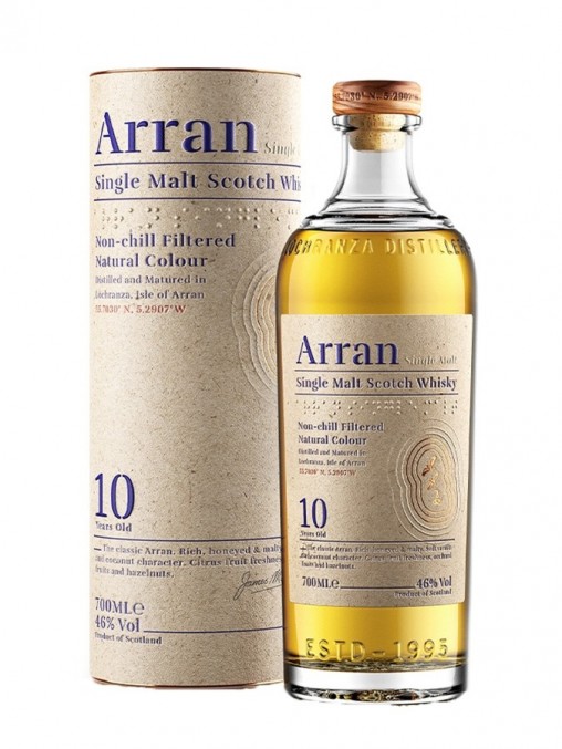 La bouteille de Arran 10 ans et son étui