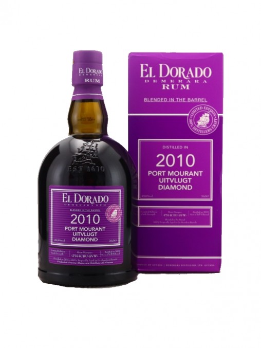 La bouteille de El Dorado Port Mourant 2010 et son étui